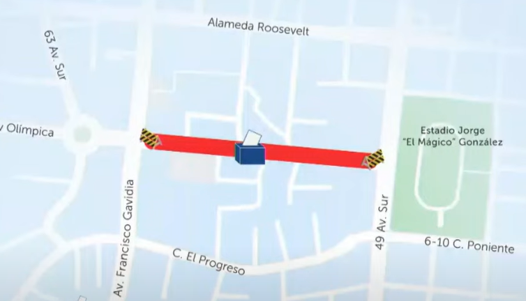 Estas son las calles que están cerradas porque serán centros de votación